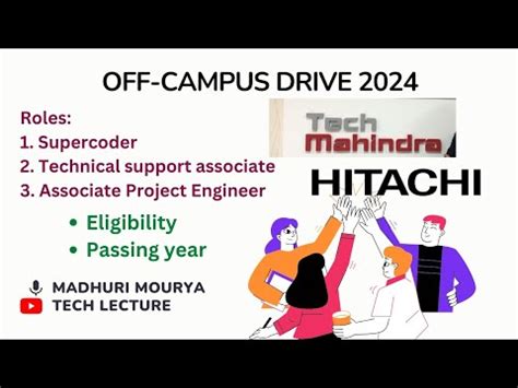 Tech Mahindra And Hitachi Off Campus Drive 2024 Apply Fast