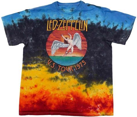 Led Zeppelin Us Tour Vintage Rock T Shirt Tie Dy Gem