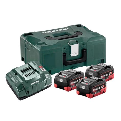 Pack énergie 18v metabo pack 3 batteries 18 volts lihd chargeur