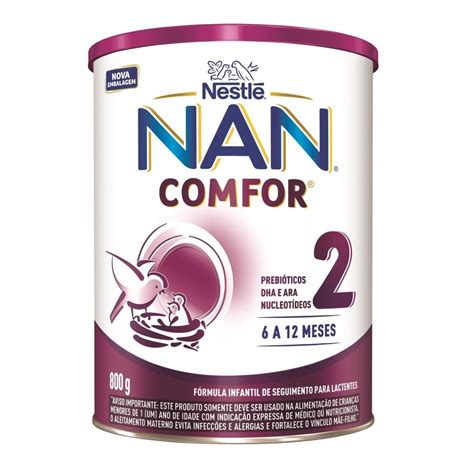 Leite em Pó Nan Comfort 2 Fórmula Infantil 800g Nestlé Leite Em Pó