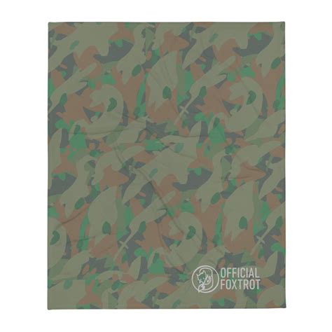 Chris Williams Woodland Camo Cwwc Throw Blanket Foxtrot Foxtrot