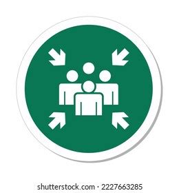 Iso Circle Sign Evacuation Assembly Point Stock Vector (Royalty Free ...