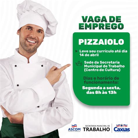 Secretaria Do Trabalho Divulga Vaga De Emprego Para Pizzaiolo NOCA