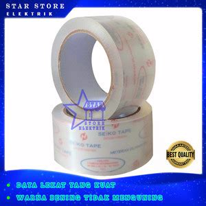 Jual Seiko Tape Lakban Bening Mm X Yard Full Isolasi Besar Kuat