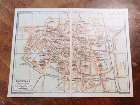 Stampa Antica Old Map Mappa Carta Topografica Ravenna Emilia Romagna