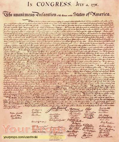 National Treasure The Declaration Of Independence replica movie prop