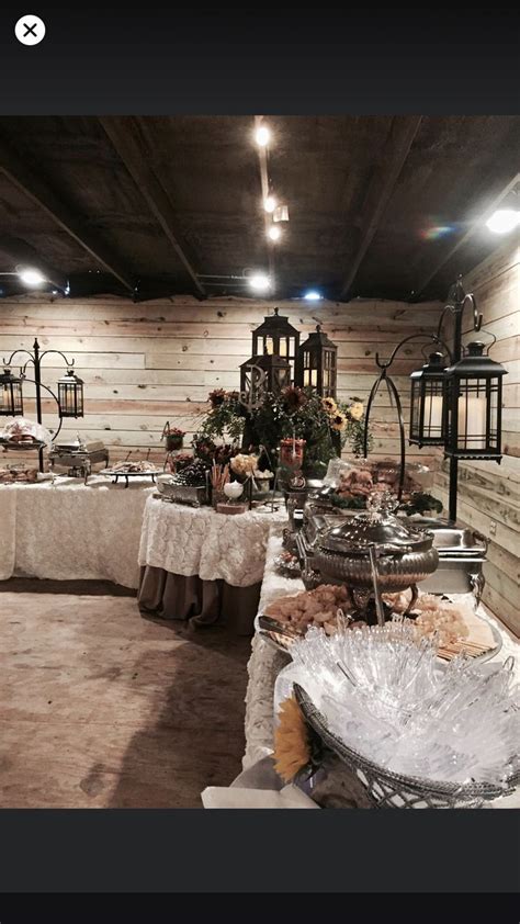 Rustic Buffet Wedding Table Setting