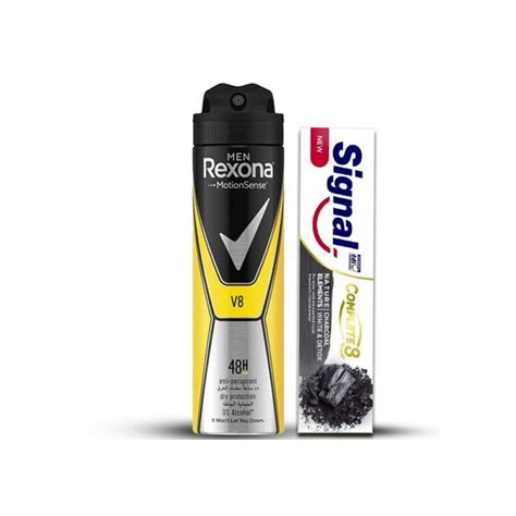 REXONA SPRAY 150ML M V8 SIGNAL 50ML بالفحم OFF Tay Pharmacies