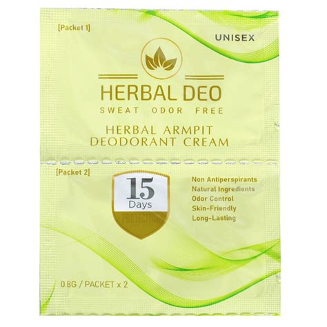 Herbal Deo Armpit Deodorant Cream 15 Days Protection In Single Use