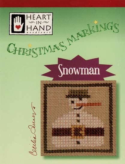 A Cross Stitch Pattern For A Snowman