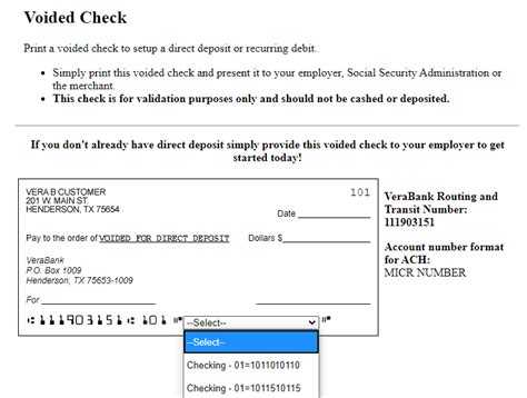 How Do I Get A Direct Deposit Form Verabank
