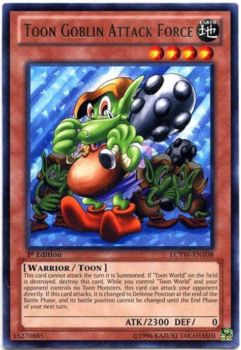 YuGiOh Legendary Collection 3 Single Card Rare Toon Goblin Attack Force ...