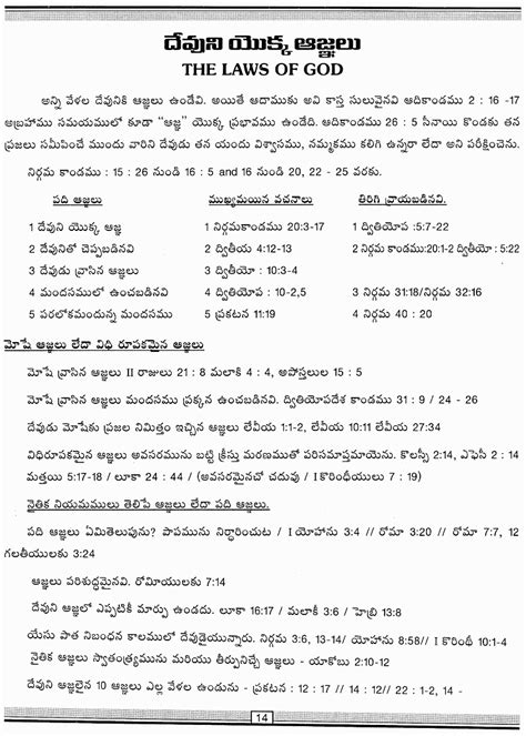 Stone's Valley Foundation: Bible Studies in Telugu: 7. The Laws of God