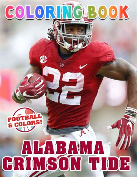 Football And Colors Alabama Crimson Tide Coloring Book A Colorful Way