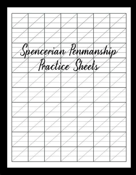 Buy Spencerian Penmanship Practice Sheets Practice Calligraphy