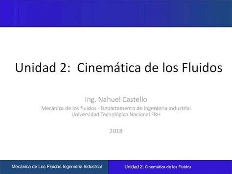 PDF Unidad 2 Cinemática de los Fluidos Sitio Web Rectorado