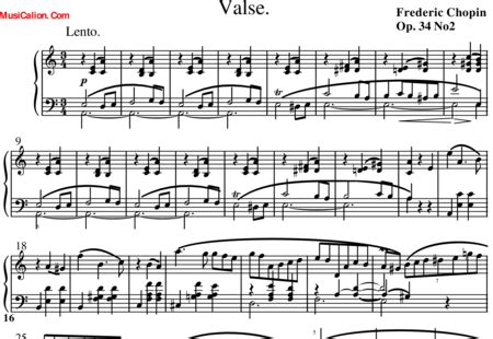 Valse Waltz No 2 In A Minor Op 34 Nr 2 Frederic Chopin Sheet