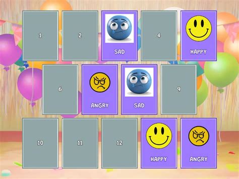 FEELINGS MEMORY GAME Parejas