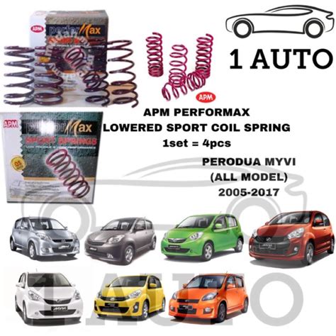 APM PERFORMAX LOWERED SPORT COIL SPRING For MYVI MYVI LAGI BEST 2005