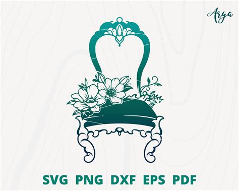 Throne Chair Svg Bundle Throne Chair With Flower Throne Svg Etsy Uk