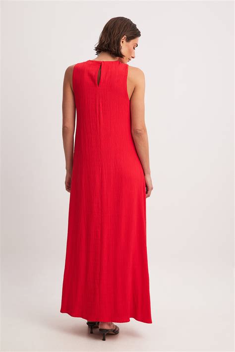 Structured Maxi Dress Red Na Kd