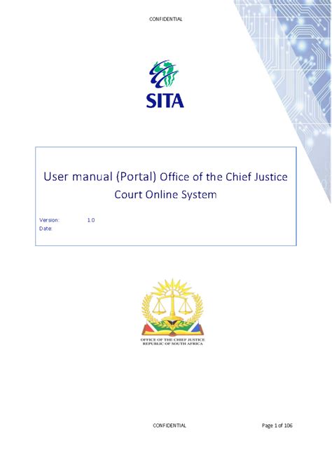 Court Online Portal User Manual (Version 1.0) - OCJ Guide - Studocu