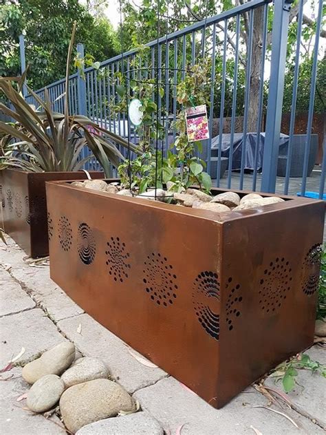 Garden Edging Planters Gallery Ironbark Metal Design Outdoor