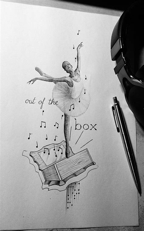 Out of the box - ballerina - tattoo design | Ballerina tattoo, Girl ...