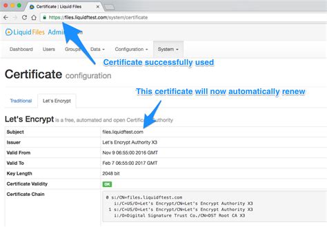 Let S Encrypt Certificates Liquidfiles Documentation