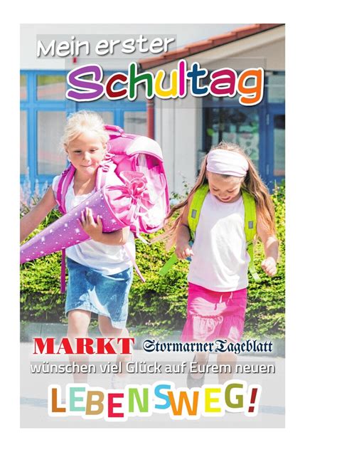 Mein Erster Schultag Stormarner Tageblatt