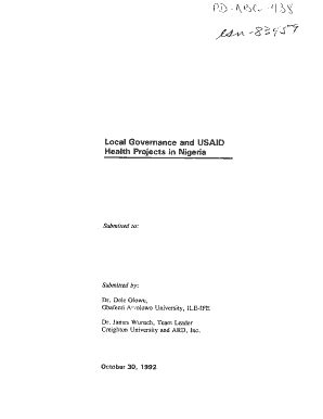 Fillable Online pdf usaid Local Governance and USAID Health Projects in ...