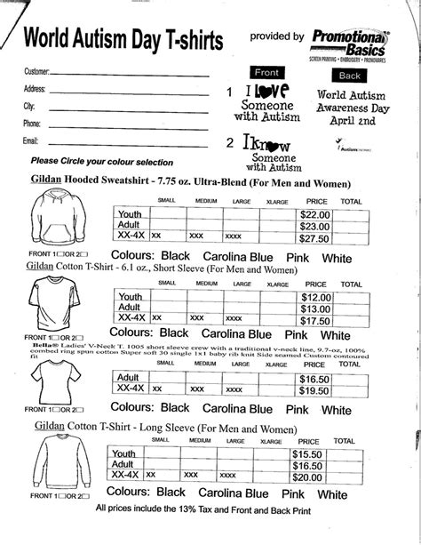 4 Spirit Wear Order Form Template Spiritwear Fillable Pdffiller