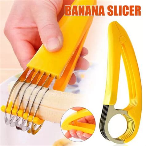 FOOD MANUAL SLICER Stainless Steel Banana Vegetable Fruit Handheld Tool