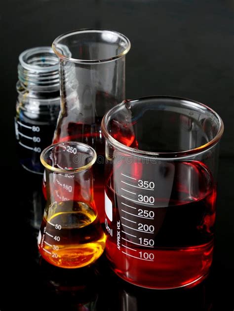 BEakers & Flasks Chemistry Lab Stock Image - Image of blending, care ...