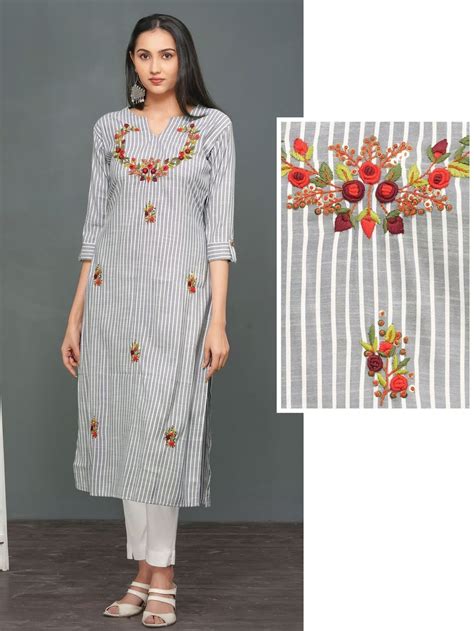 Kurtis For Women Cotton Kurtis Online Kurtis Kurtas For Girls Fashor Kurti Embroidery