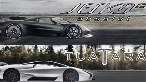 Koenigsegg Jesko Absolut Vs Ssc Tuatara Mph Comparison Youtube