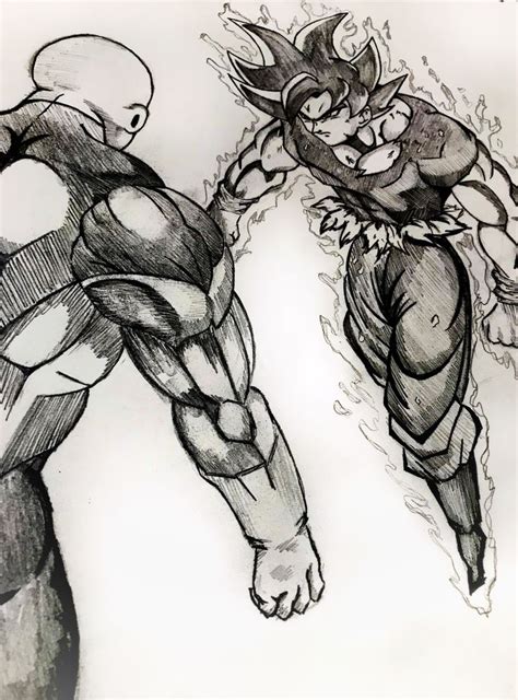 Goku vs jiren sketch | Goku vs jiren, Goku vs, Goku