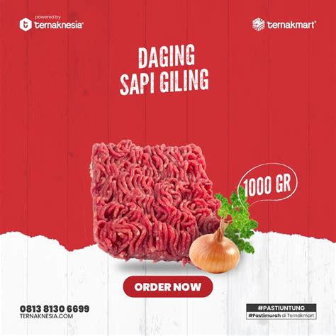 Jual Daging Sapi Giling Premium Minced Beef Meat Ternakmart