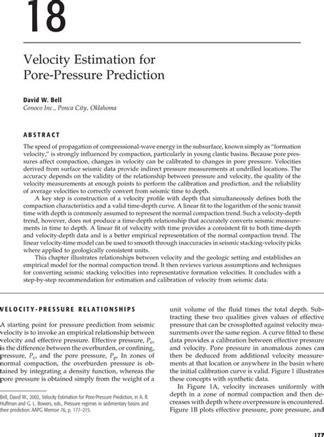 AAPG Datapages Archives AAPG Memoir 76 Chapter 18 Velocity