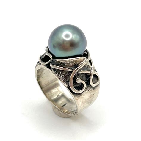 Tahiti Pearl 925 Silver Ring Tahiti Pearl Catawiki