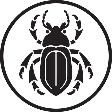 Premium Vector Sleek Black Beetle Emblem Minimalist Beetle Icon