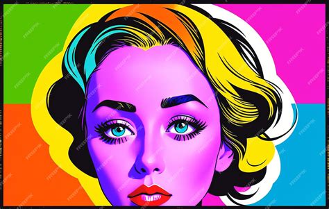 Premium Ai Image Beautiful Woman In Pop Art Style