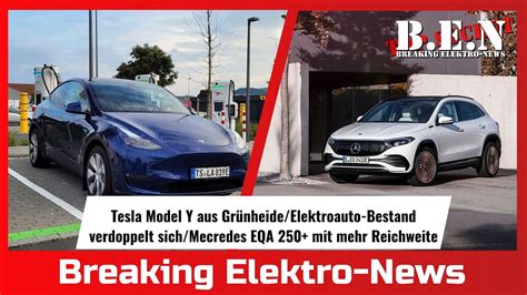 Breaking Elektro News Elektroauto Bestand Verdoppelt Tesla Model Y Aus