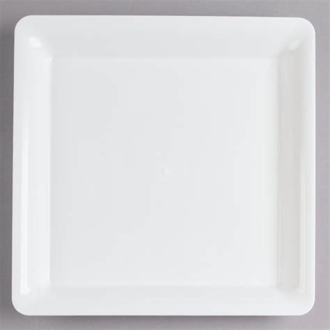 Fineline Sq Wh Platter Pleasers X White Plastic Square