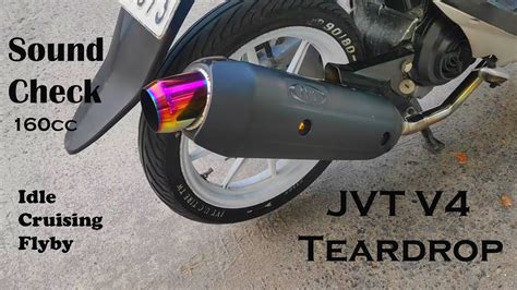 JVT V4 Teardrop Exhaust Pipe Sound Check Yamaha Mio 160cc Up To 180cc