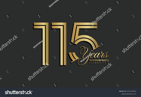 115th Anniversary Logo Design 115 Years Stock Vector Royalty Free