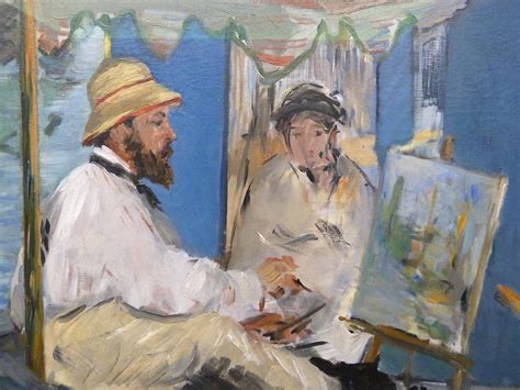 Douard Manet Claude Monet Painting On His Studio Boat Detail Claude