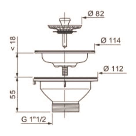 Bonde évier Ø90 NF à panier en inox Wirquin Pro