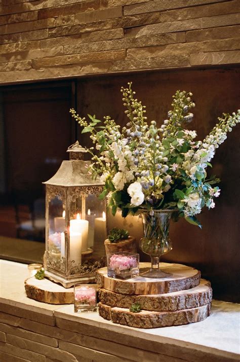 rustic lanterns centerpiece | Deer Pearl Flowers