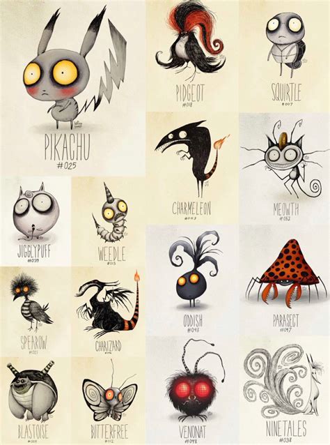 Tim Burton Art Pokemon